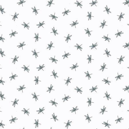 A Place To Call Home - White-Blue Tossed Dragonflies # 1421-07