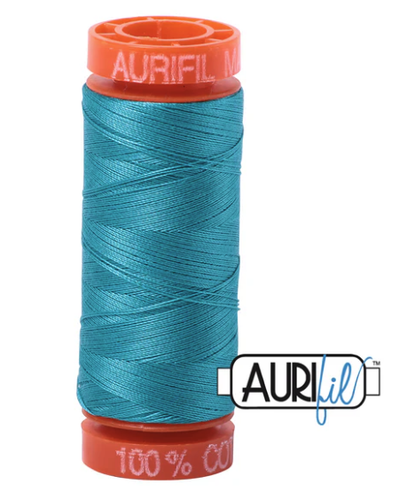 Aurifil Thread - 50wt - Bright Turquoise - 200 Meters - MK50SP200-5005
