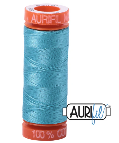 Aurifil Thread - 50wt - Turquoise - 200 Meters - MK50SP200-2810