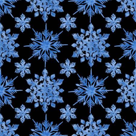 Aurora Flurries - Black Snowflakes 4 Inch # BQ4908-97