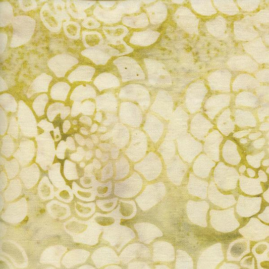 Batik - Peonies - Tan & Light Green - 721403017