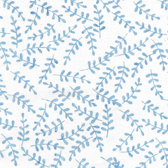 Batik - Small Leaf - White - 122217700