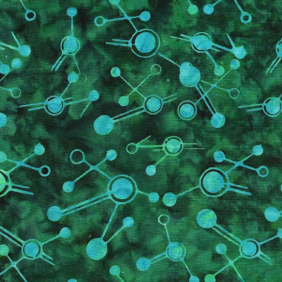 Batiks - Pins & Needles - Teal Seaweed - 622304993