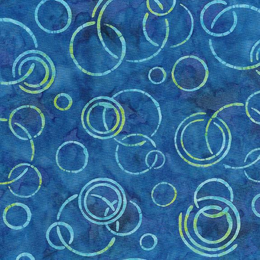 Batiks - Soap Bubbles - Blue French Blue - 622305560