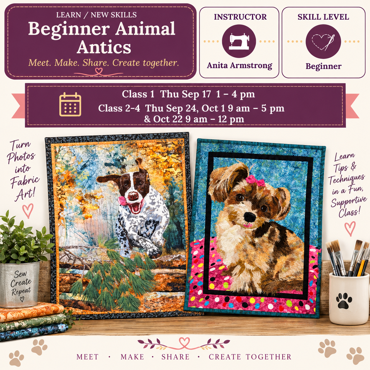 Beginner Animal Antics - Starts Thu Sep 17 @1pm