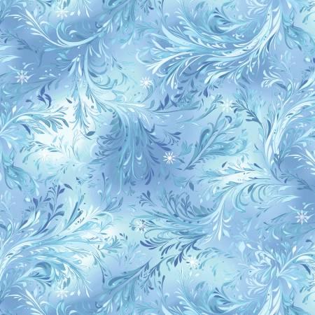 Beyond The Pines - Medium Blue Swirling Branch Texture # 3682-70