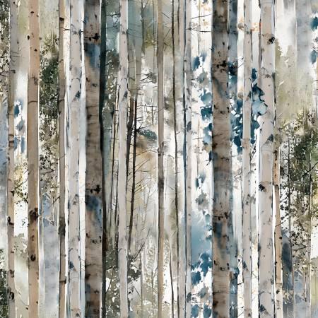 Blue Autumn - Multicolor Rustic Birch # 24591-MLT