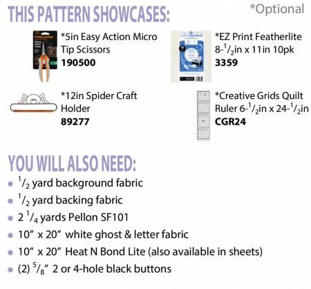 Boo To You Fabric Requirements