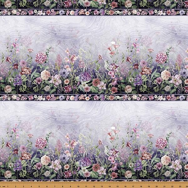 Botanical Charm Amethyst Border Print - 25373-91