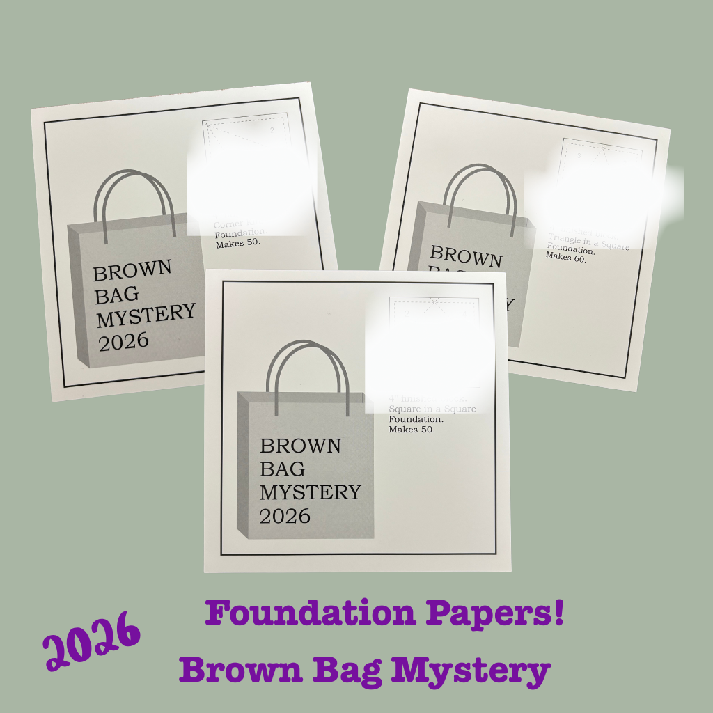 Brown Bag Mystery 2026 Foundation Paper - Set of 3 Pads