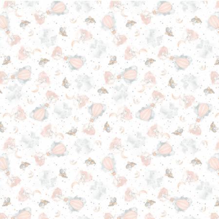 Honey Bunny - Bunny In The Clouds - Minky 60 in # MK10918M-W