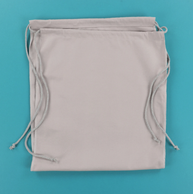 Canvas Cinch Backpack Blank Light Grey # KDKB289 - Pre-Order