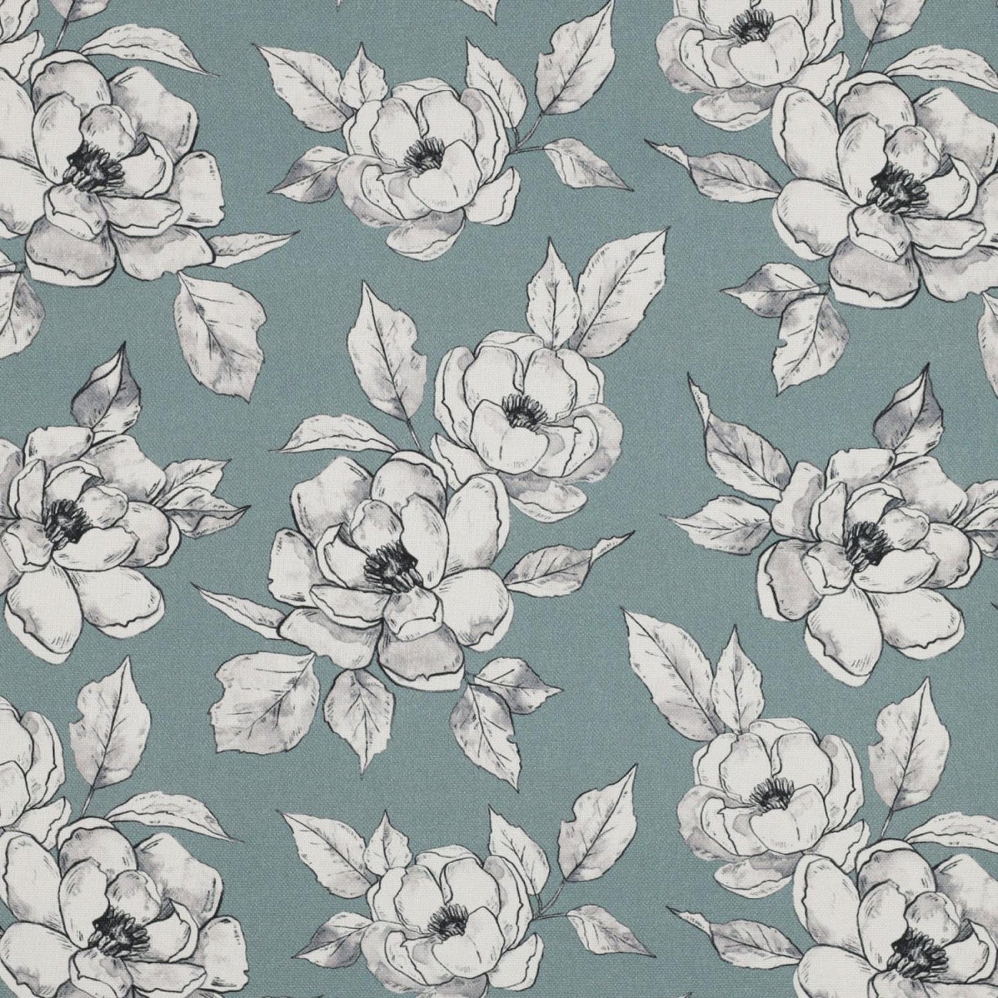 Canvas Print - Dark Mint Floral - VER05545-007