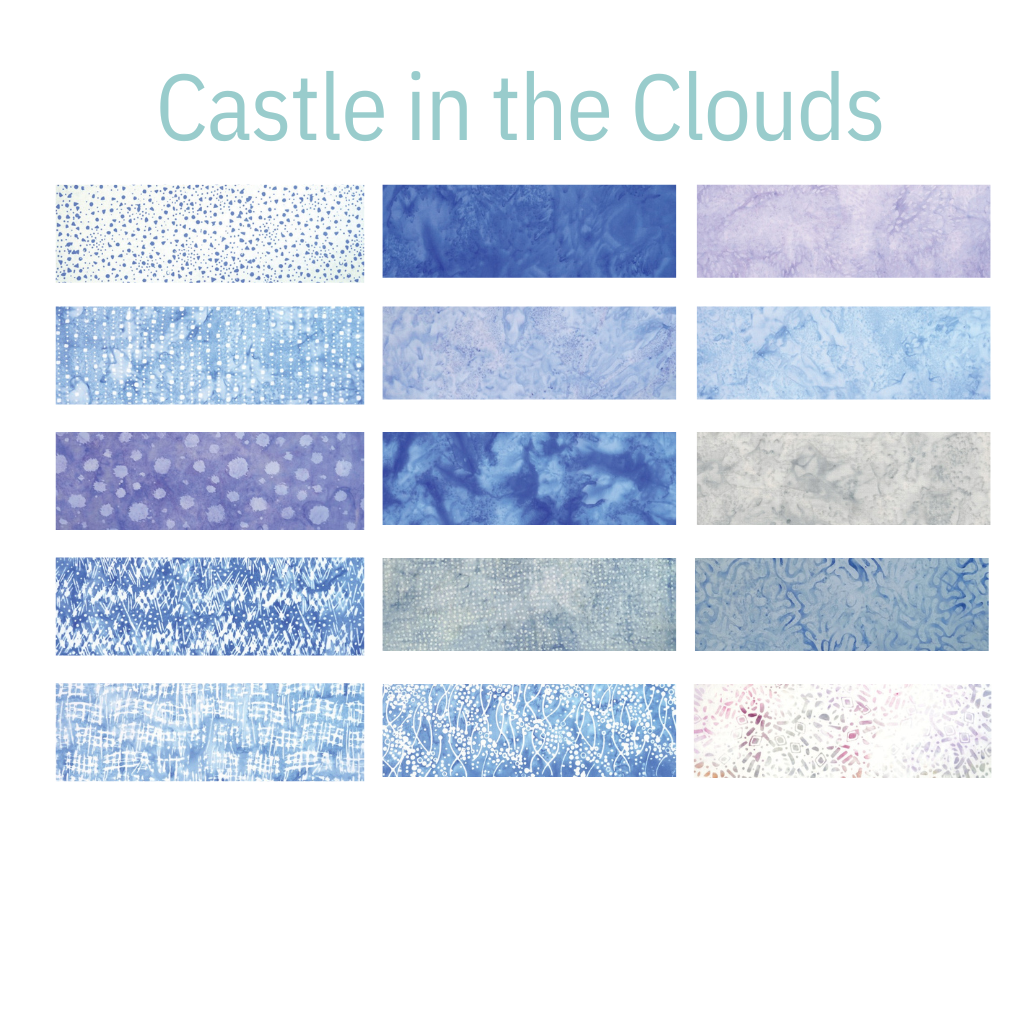 Castle In The Clouds Block of the Month - Fat Eighth Insurance Bundle