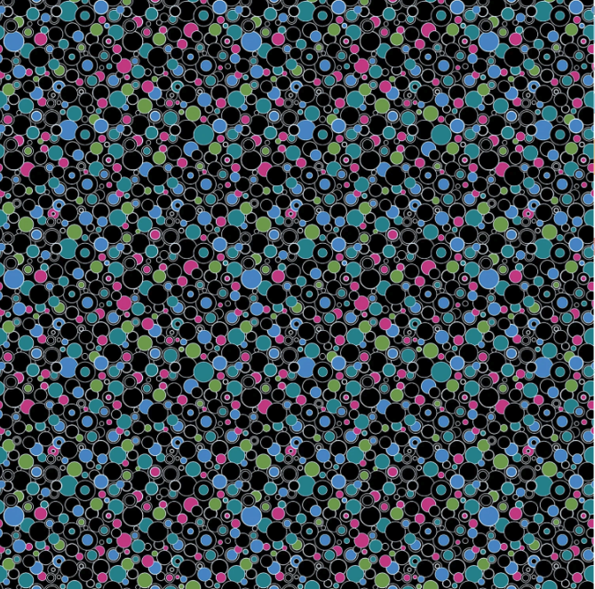 Cat's Meow - Circling Round Black/Multi - 16950P-12