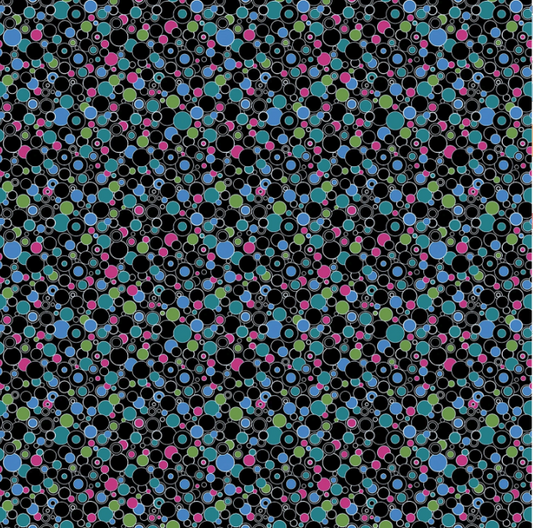 Cat's Meow - Circling Round Black/Multi - 16950P-12