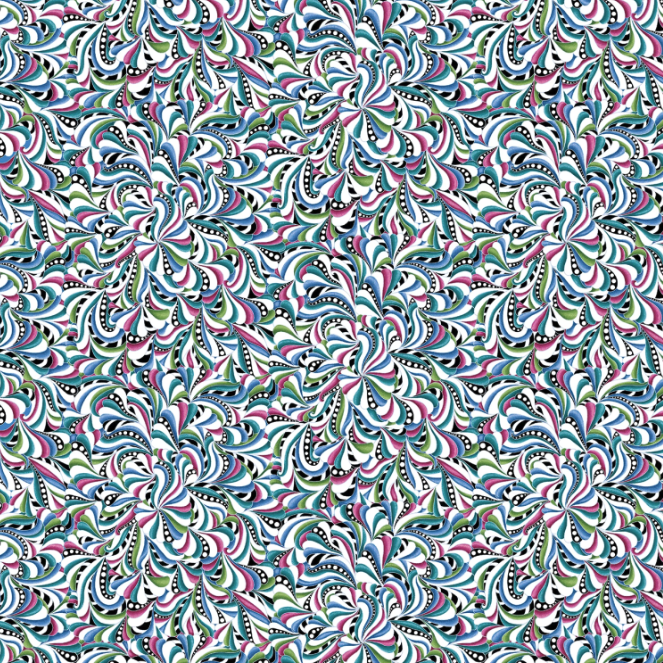 Cat's Meow - Serendipity Swirls - Light Teal/Multi - 16949P-90