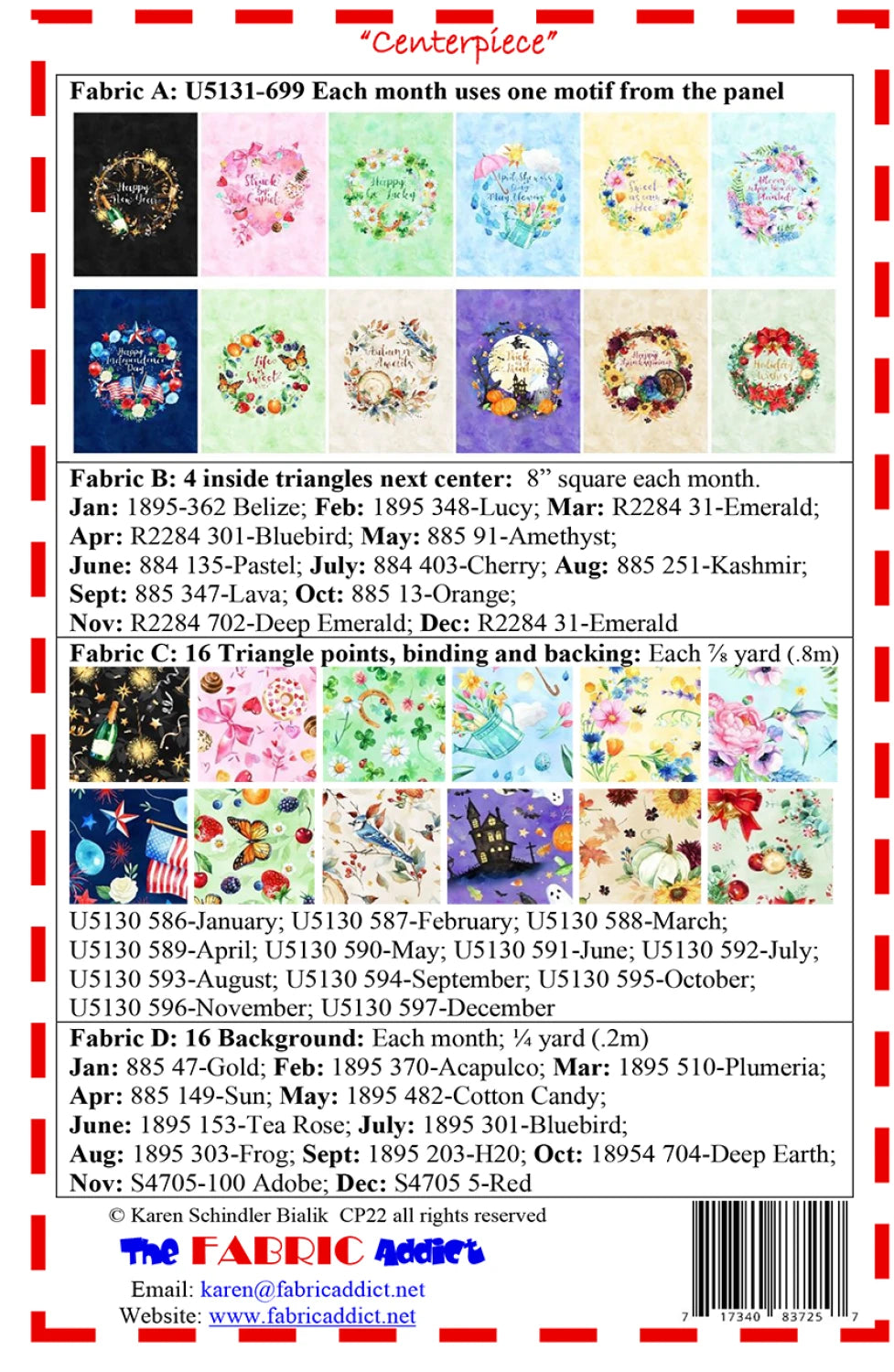 Centerpiece - quilted topper pattern.