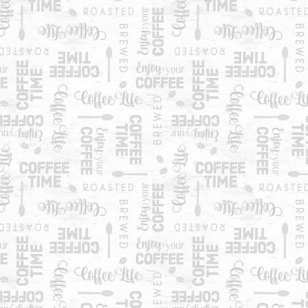 Coffee Life White Words All Over - 82673-199