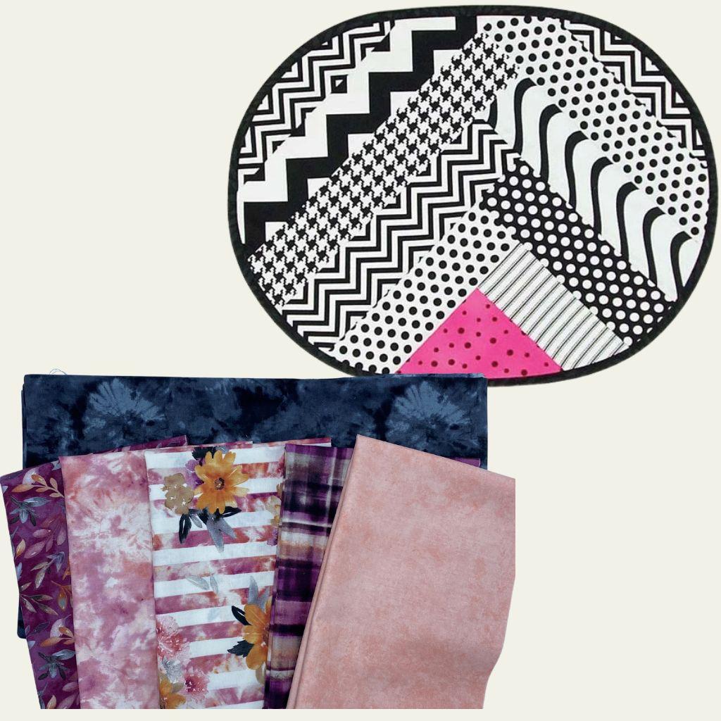 Coral Zig Zag Placemats - includes backing kit