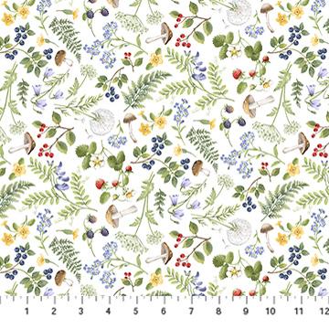 Country Mouse - Floral Fern Toss - White Multi - DP29009-10