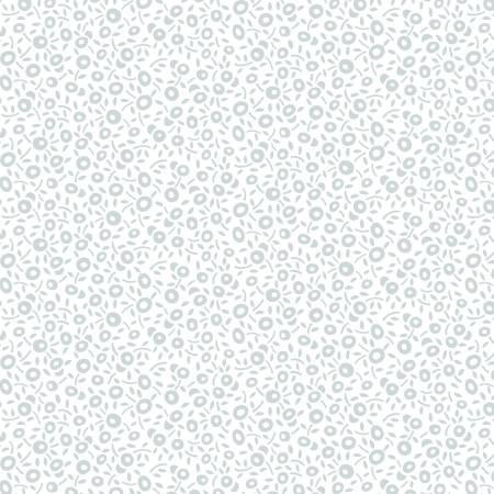 Cream & Sugar XII White on White Abstract Flower - 8011S-01W