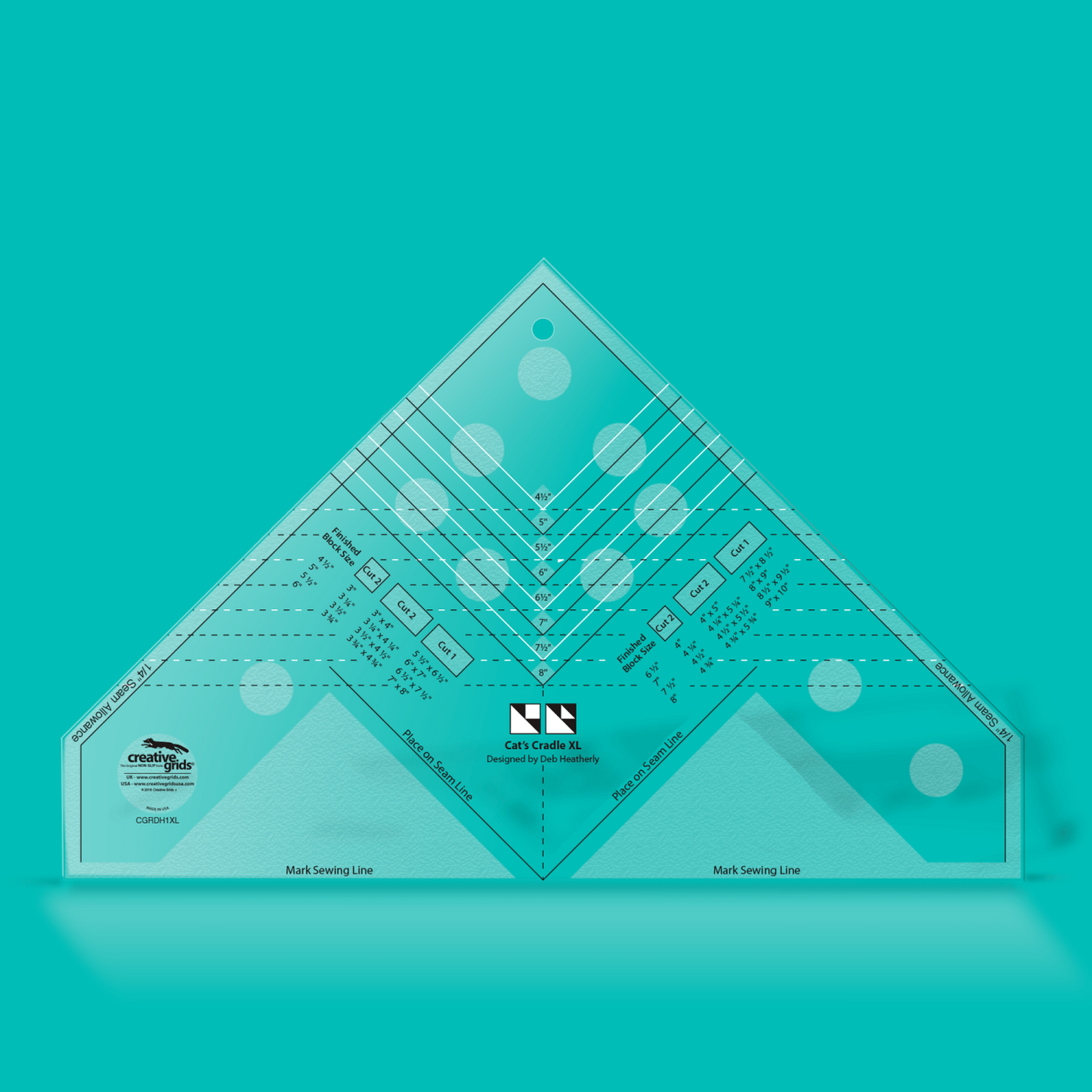 Creative Grids Cats Cradle Ruler XL # CGRDH1XL - SPECIAL ORDER