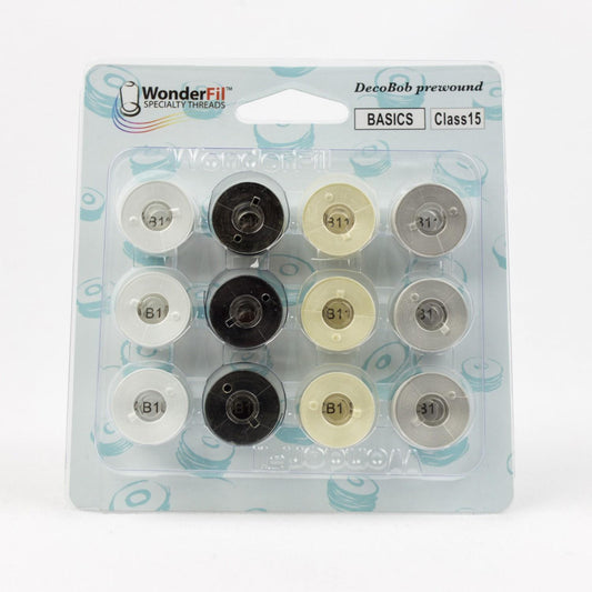 DecoBob Prewound Bobbins Class 15 12ct Master Set # DBP15-MS