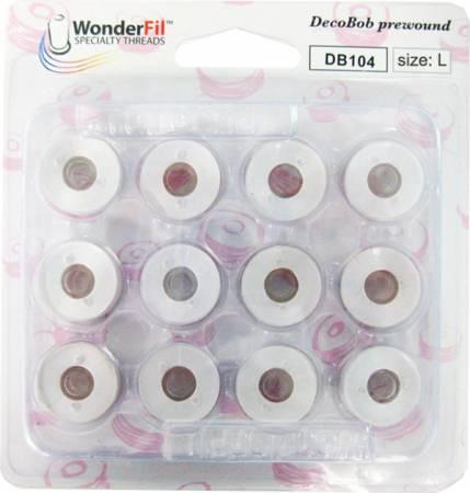 DecoBob Prewound Bobbins Size L 12ct White # DBPL-104