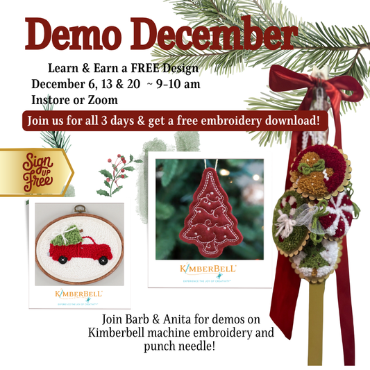 Demo December Dec 6, 13 & 20 - 9-10am - ZOOM