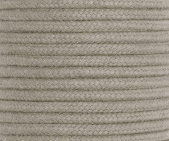 Dip Dyed Braided Cotton Cord - Cobblestone - 3/16" 30.5m(100 ft)