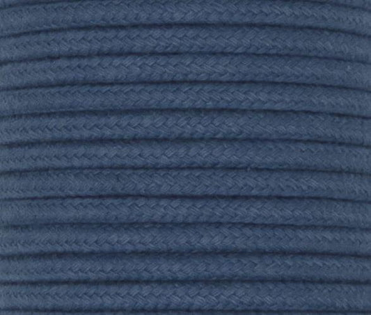 Dip Dyed Braided Cotton Cord - Denim - 3/16" 30.5m(100 ft)