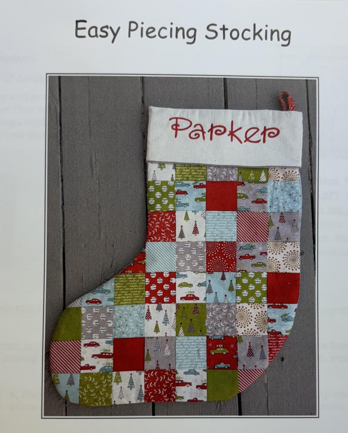 Easy Piecing Stocking - Makes 2