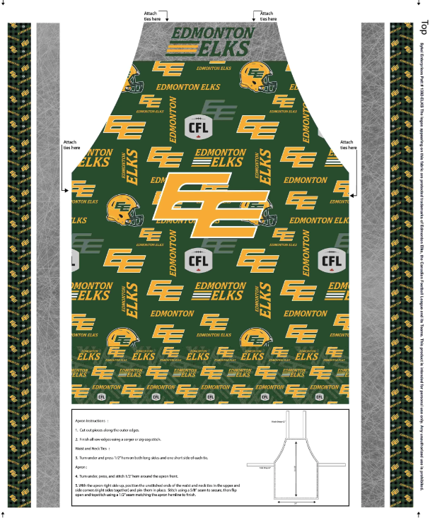 Edmonton Elks Apron Panel