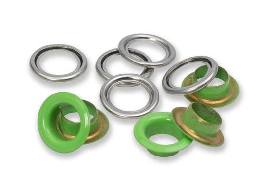 Eyelet w/washer 11mm - Light Green - 20 pc - 542545