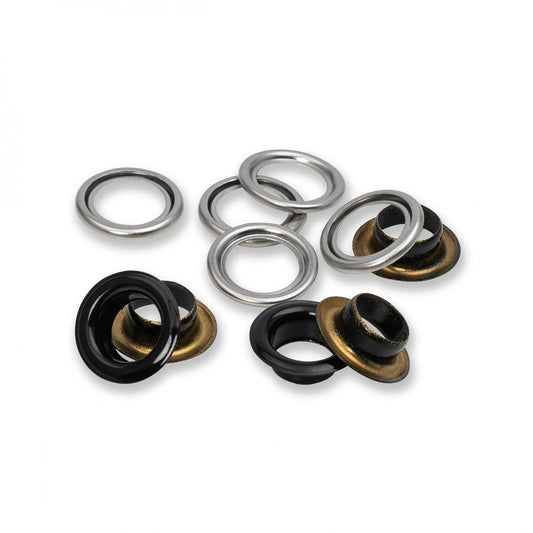 Eyelet w/washer 11mm Black - 20 pc - 542541