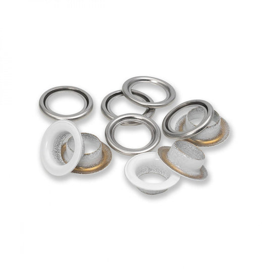 Eyelet w/washer 11mm White - 20 pc - 542540