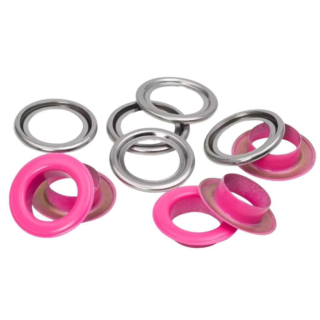 Eyelets With Washers - 14mm - Pink - 542569
