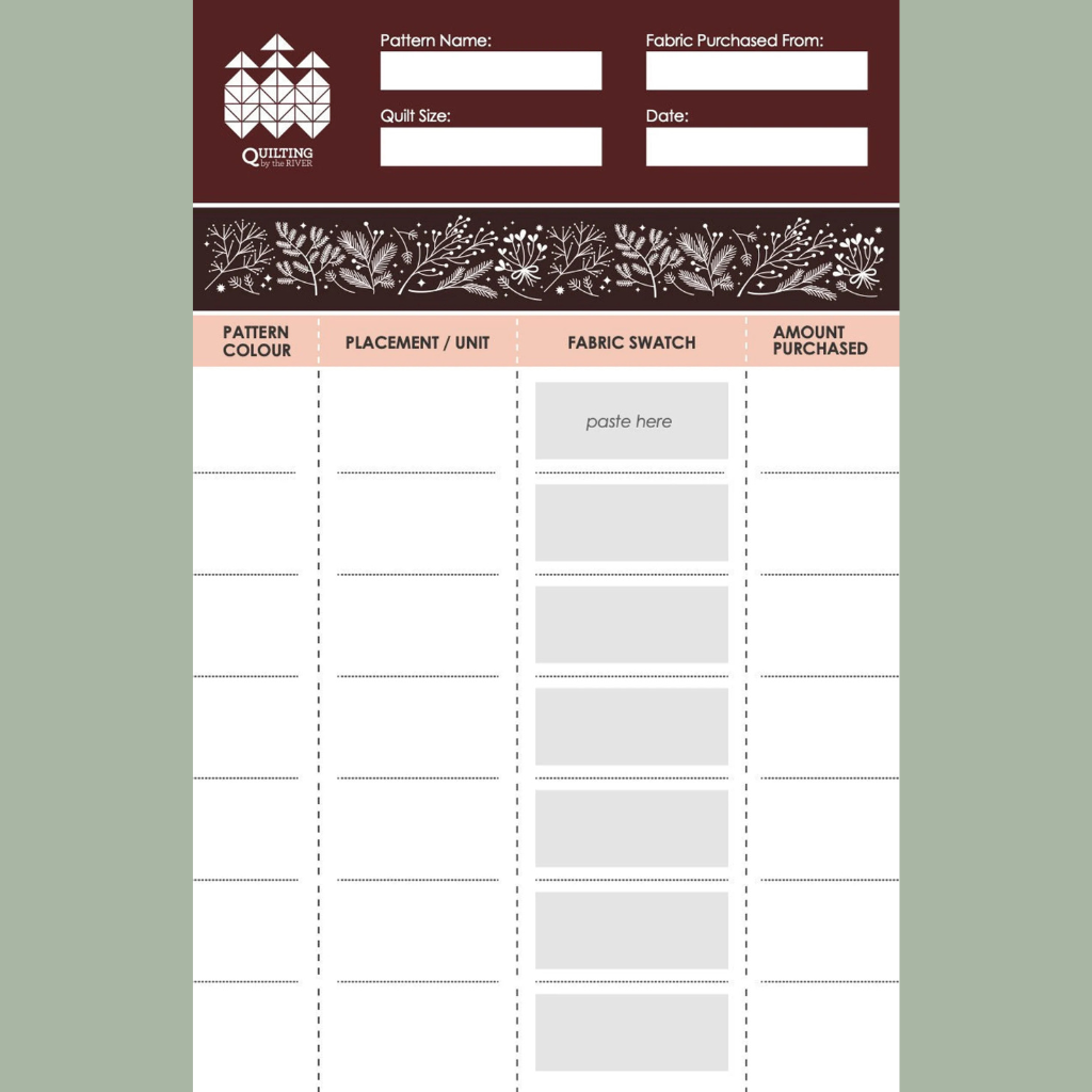 Fabric Placement Notepad - QBTRFPN-Winter