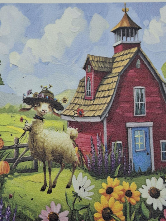 Fancy Farm Animals Gift Card & Chapstick Holder - Sheepish