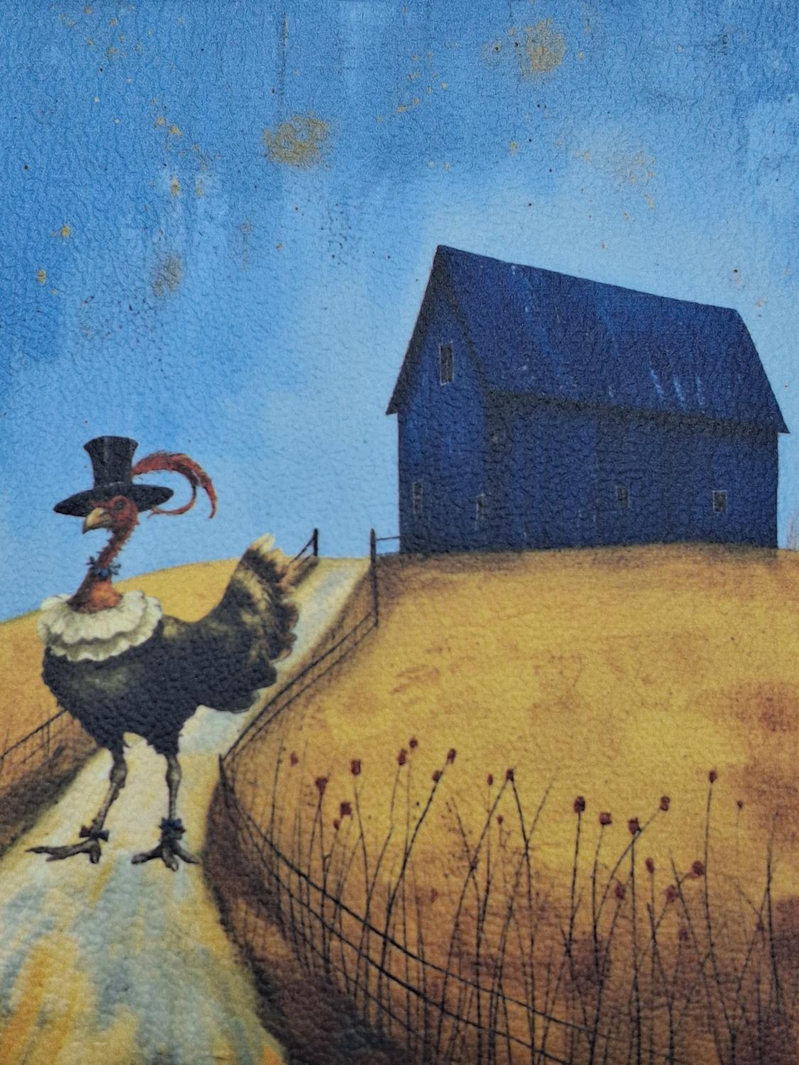 Fancy Farm Animals Gift Card & Chapstick Holder - Turkey