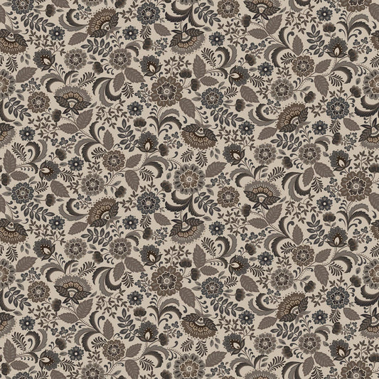 Field of Seams - Latte Bohemian Floral 12 Inch repeat # 8547S-34