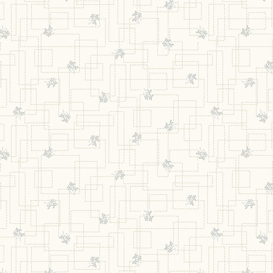 Field of Seams - Steamed Milk Stitched Geo Ditsy 4 Inch repeat # 8550S-14