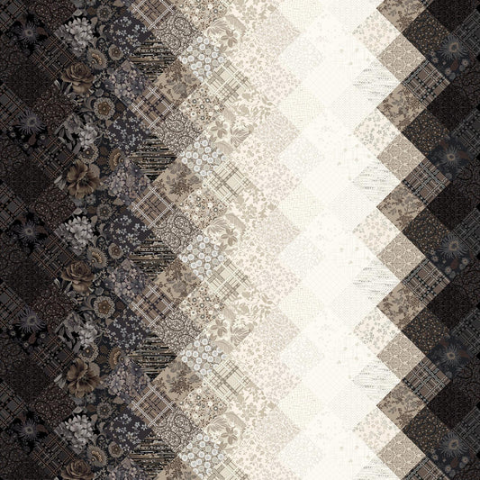 Field of Seams Panel - Cappuccino 18-Inch Cheater Quilt 18 Inch repeat # 8552S-35