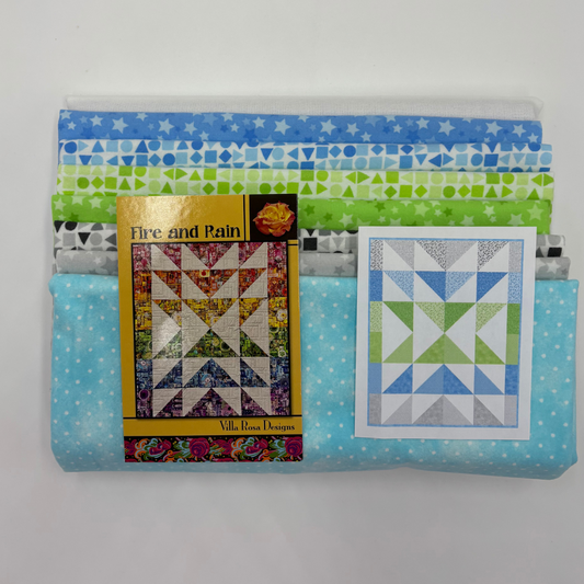Fire & Rain Blue Quilt Kit