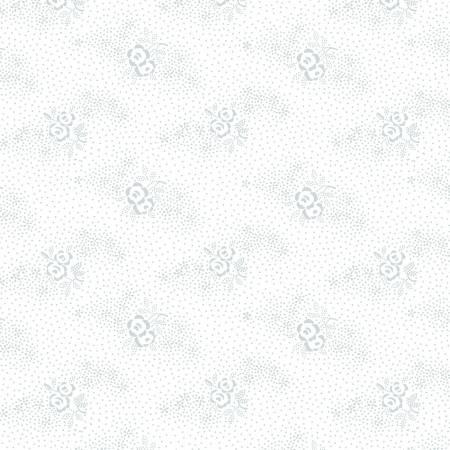 Cream & Sugar XIIWhite on White Delicate Dots/Floral - 8013S-01W