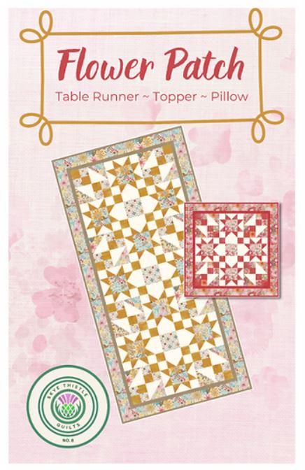 Flower Patch Table Runner - Topper - Pillow Pattern