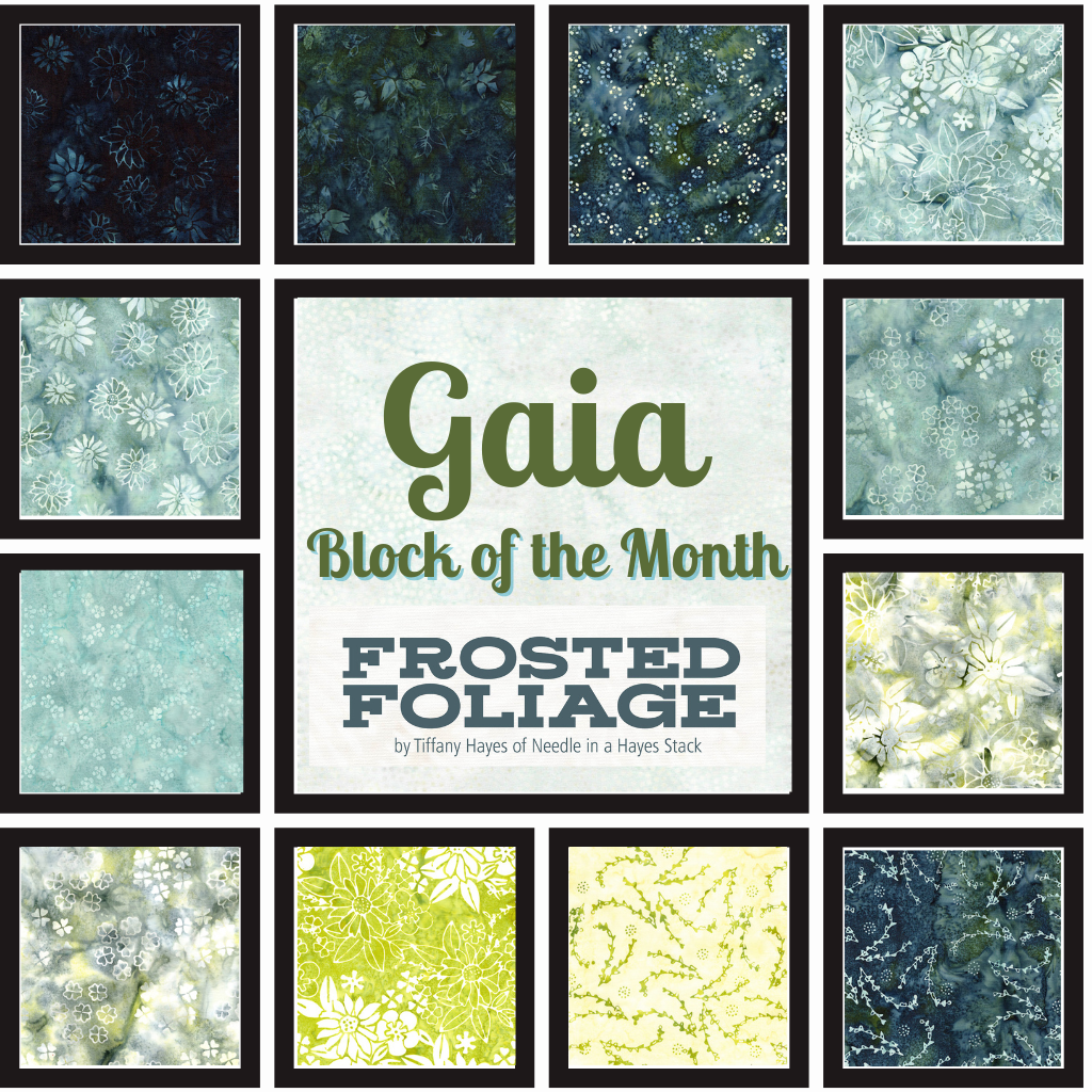 Gaia In Frosted Foliage Block of the Month Fat Eighth Bundle