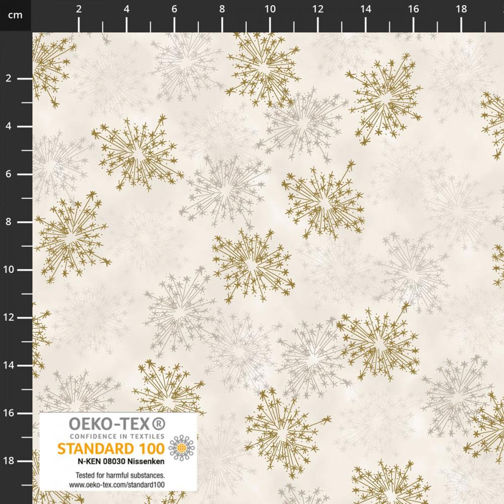 We Love Christmas Stof - Sparkler - Cream/Gold - 4591-128