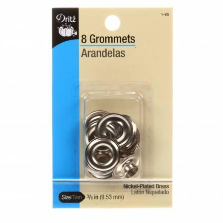 Grommet Nickel 3/8in 8ct # 1-65